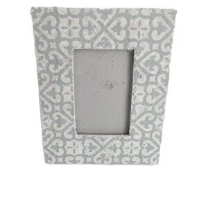 Cement Boho Picture Frame by Creative Coop 4"X6"